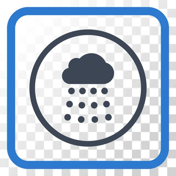 Rain Cloud Vector Icon In a Frame — Stock Vector