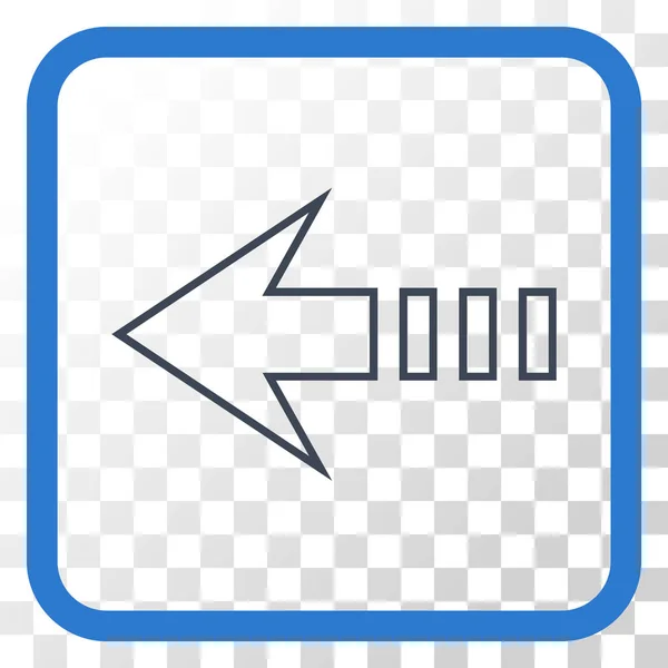 Invia icona vettoriale sinistra in una cornice — Vettoriale Stock