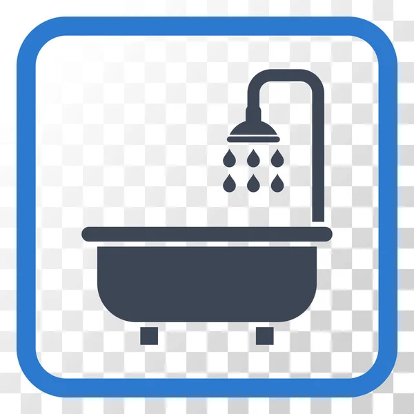 Shower Bath Vector Icon In a Frame — Stockvector