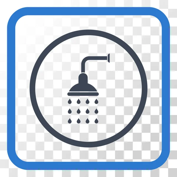 Shower Vector Icon In a Frame — Stock Vector