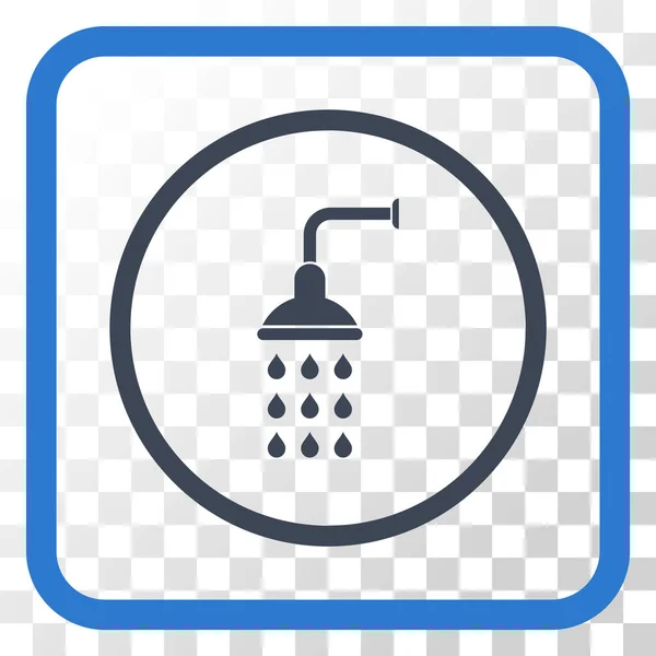 Shower Vector Icon In a Frame — Stock Vector