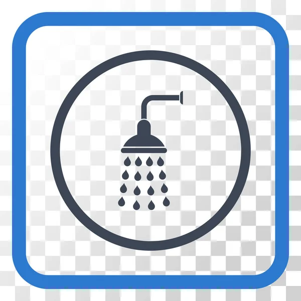 Icona vettoriale doccia in una cornice — Vettoriale Stock