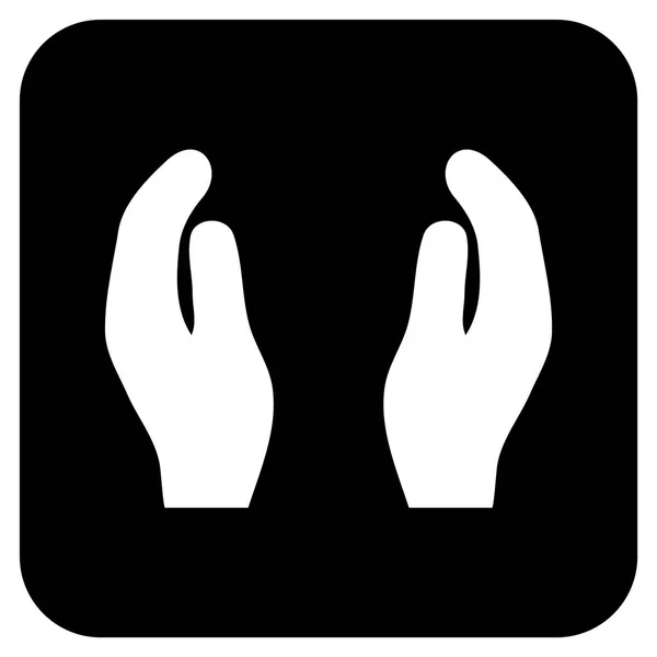 Applaus handen plat vierkant Vector Icon — Stockvector