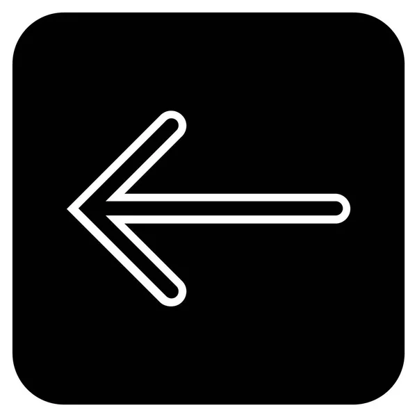 Strzałka w lewo płaski kwadrat wektor ikona — Wektor stockowy