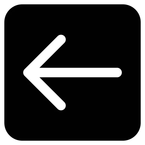 Šipka doleva plochý čtvercový vektorové ikony — Stockový vektor