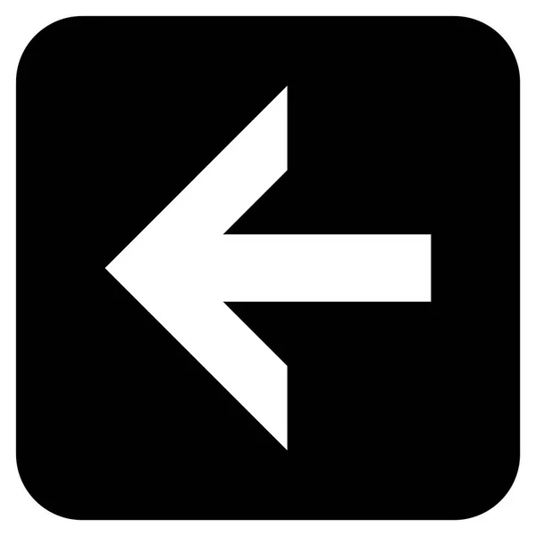 Flecha izquierda plana cuadrada Vector icono — Archivo Imágenes Vectoriales