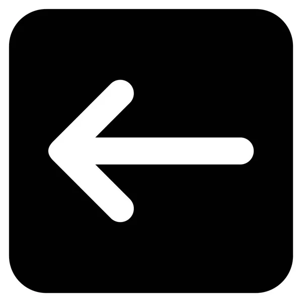 Flecha izquierda plana cuadrada Vector icono — Archivo Imágenes Vectoriales