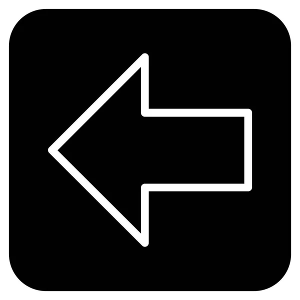 Freccia sinistra piatto quadrato icona vettoriale — Vettoriale Stock