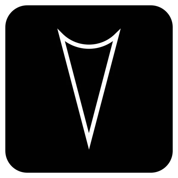 Icono de vector cuadrado plano de punta de flecha hacia abajo — Archivo Imágenes Vectoriales