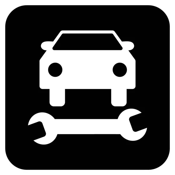 Car Repair Flat Squared Vector Icon — Stock Vector