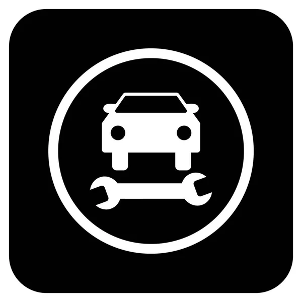 Auto reparatie Platte vierkante Vector Icon — Stockvector