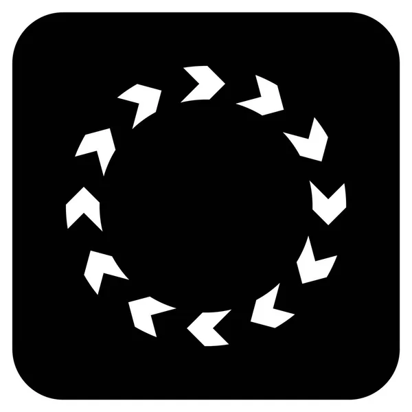 Icono vectorial cuadrado plano de circulación — Vector de stock