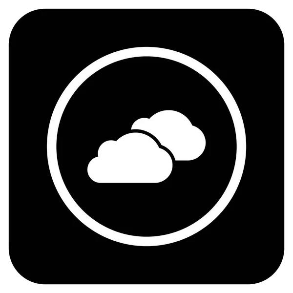 Wolken Platte vierkante Vector Icon — Stockvector