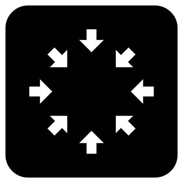 Icône vectorielle carrée plate de flèches compactes — Image vectorielle