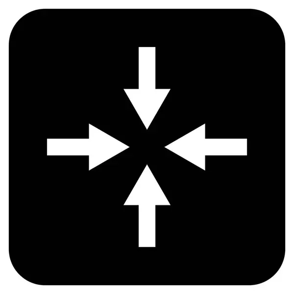 Komprimieren Pfeile flache quadratische Vektor-Symbol — Stockvektor