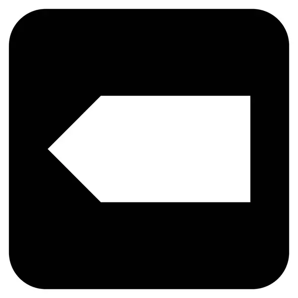 Κατεύθυνση αριστερά επίπεδη τετράγωνο εικονίδιο του φορέα — Διανυσματικό Αρχείο