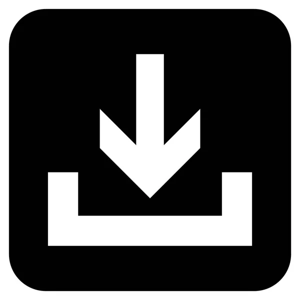 Descargas Icono de vector cuadrado plano — Vector de stock