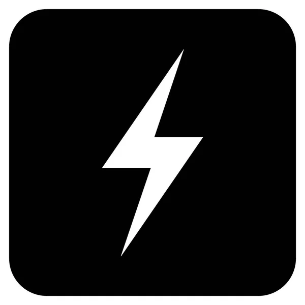 Eletricidade plana vetor quadrado ícone —  Vetores de Stock