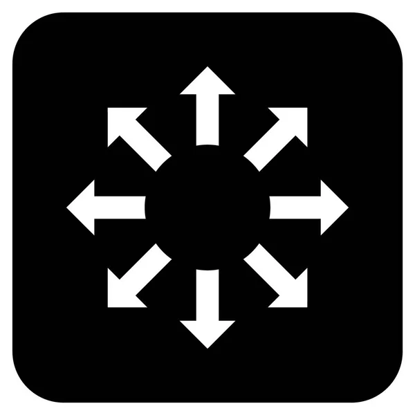 Ampliar flechas plana cuadrada Vector icono — Archivo Imágenes Vectoriales