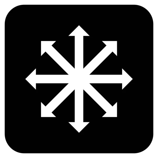 Векторная икона "Стрелы расширения плоского квадрата" — стоковый вектор