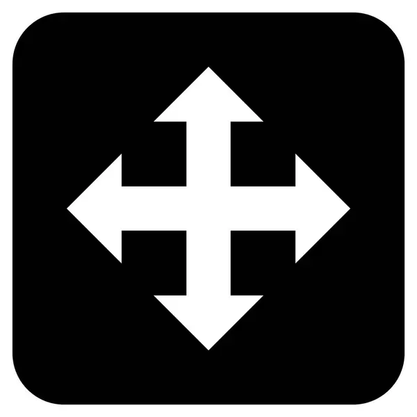 Rozbalte ikonu šipky plochý čtvercový vektor — Stockový vektor