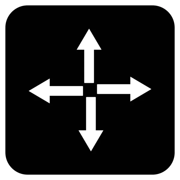 Ampliar flechas plana cuadrada Vector icono — Vector de stock