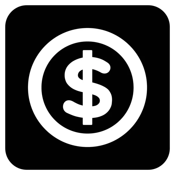 Financiën Platte vierkante Vector Icon — Stockvector