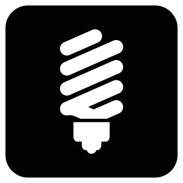 Leuchtstofflampe flache quadratische Vektorsymbol — Stockvektor