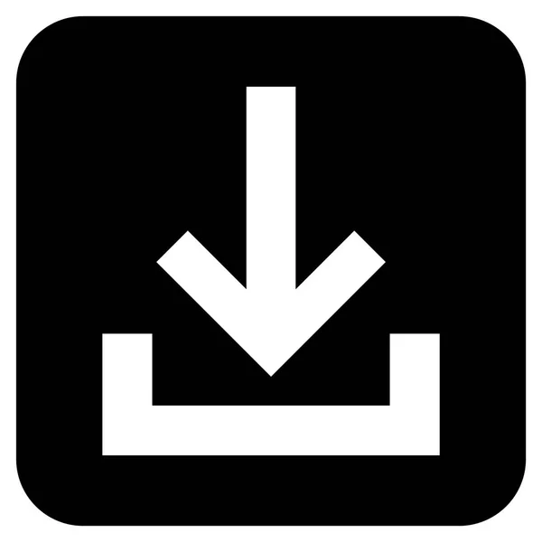 Ícone de vetor quadrado plano de caixa de entrada — Vetor de Stock