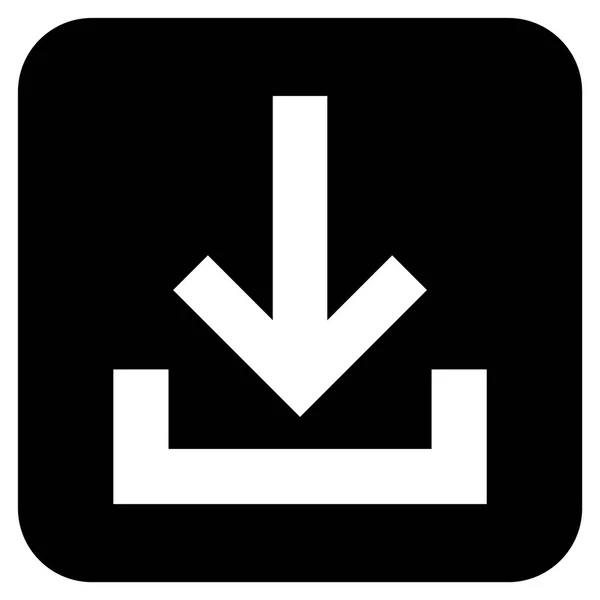 Inkorgen platt fyrkant vektor symbol — Stock vektor