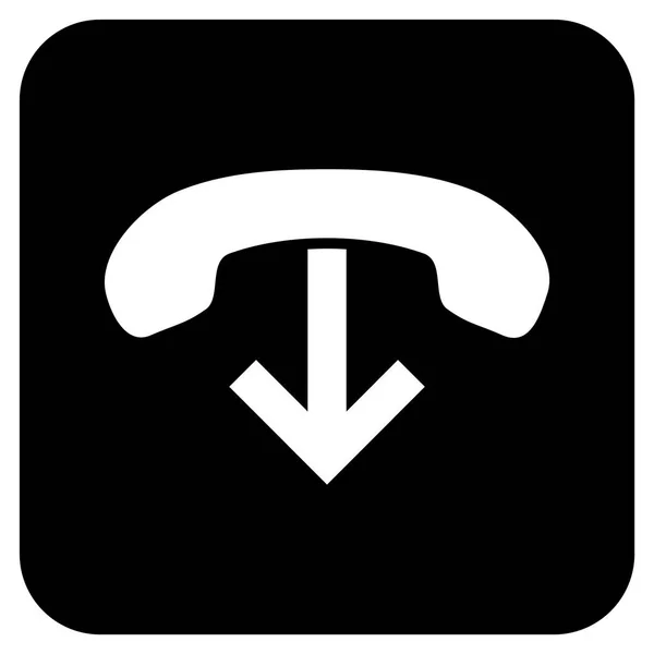 Telefon zavěsit plochou druhou vektorové ikony — Stockový vektor