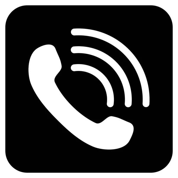 Telefonní hovor plochý čtvercový vektorové ikony — Stockový vektor