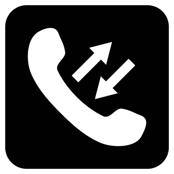 Teléfono hablando plana cuadrada Vector icono — Archivo Imágenes Vectoriales