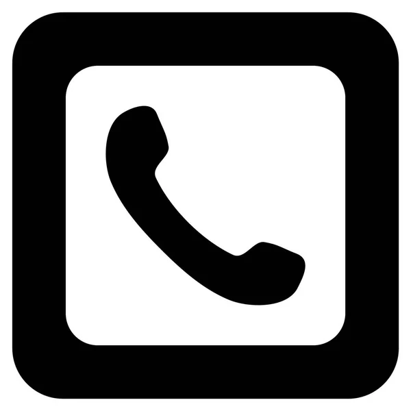 Téléphone plat carré vectoriel icône — Image vectorielle