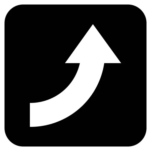 Gire hacia arriba plano cuadrado Vector icono — Vector de stock