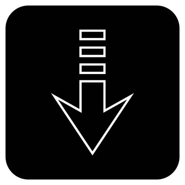 Düz kare vektör simgesi gönder