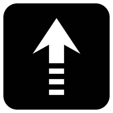 Düz kare vektör simge gönder