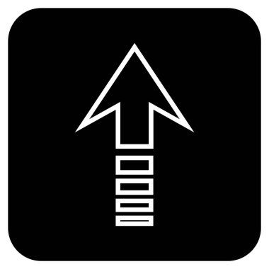 Düz kare vektör simge gönder