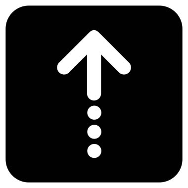 Düz kare vektör simge gönder