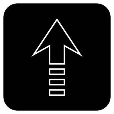 Düz kare vektör simge gönder