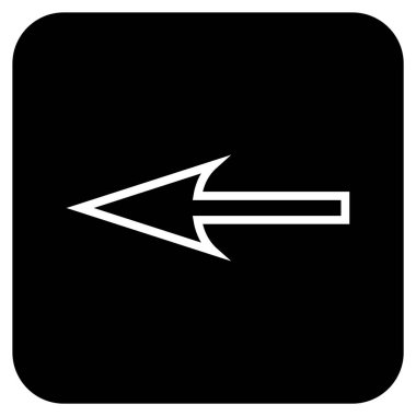 Keskin ok düz yaptı vektör simgesi kare