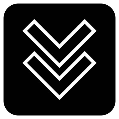 Düz kare vektör simgesi kaydır