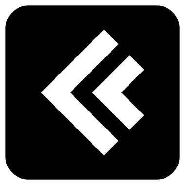 Sol düz kare vektör simge vardiya