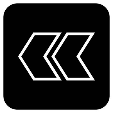 Sol düz kare vektör simge vardiya