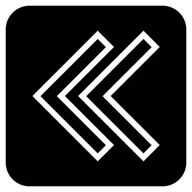 Sol düz kare vektör simge vardiya