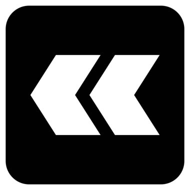 Sol düz kare vektör simge vardiya