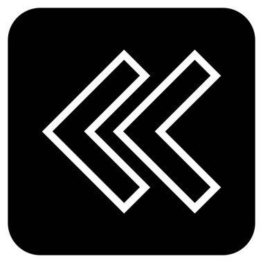 Sol düz kare vektör simge vardiya