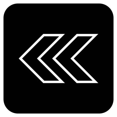 Sol düz kare vektör simge vardiya