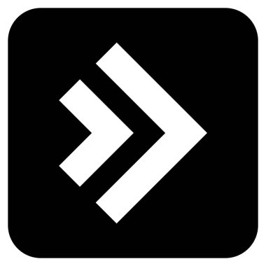 ÜST KRKT değil düz vektör simgesi kare