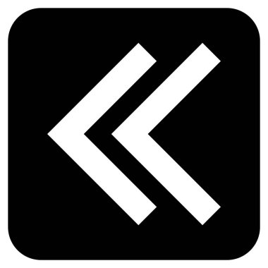 Sol düz kare vektör simge vardiya